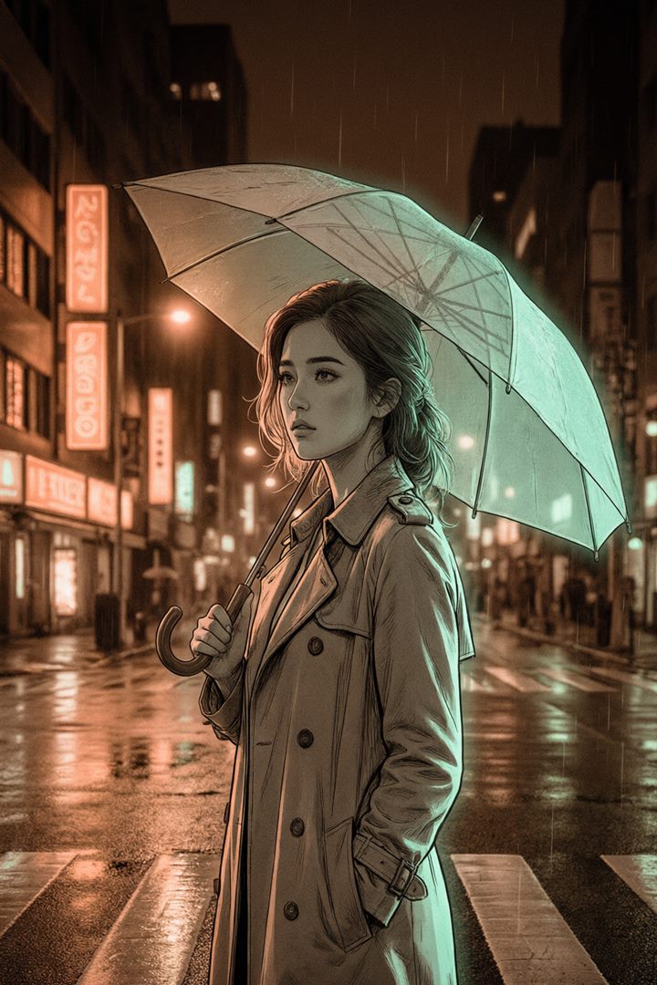 都市漫剧《雨停之前》竖版封面