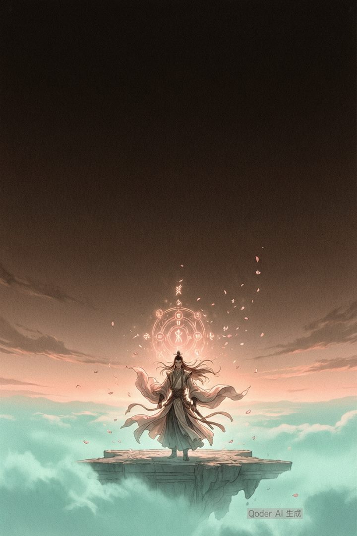 玄幻漫剧《云上斩妖司》主视觉：云海与剑修